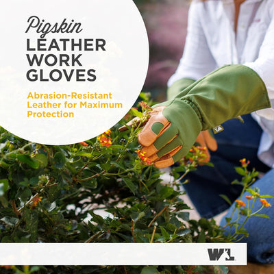 Guantes jardinería mujer cuero grano talla S