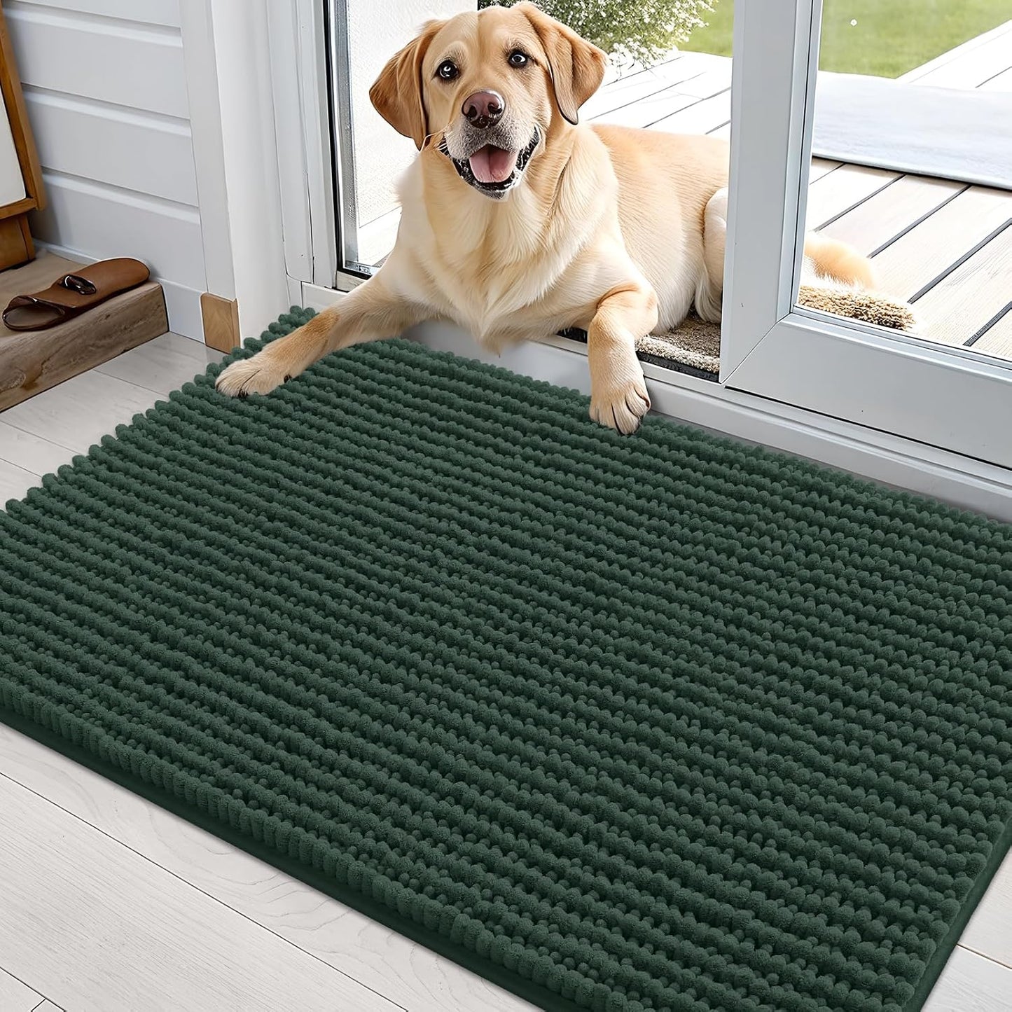Tapete puerta perro 36x24pulg felpilla absorbente antideslizante