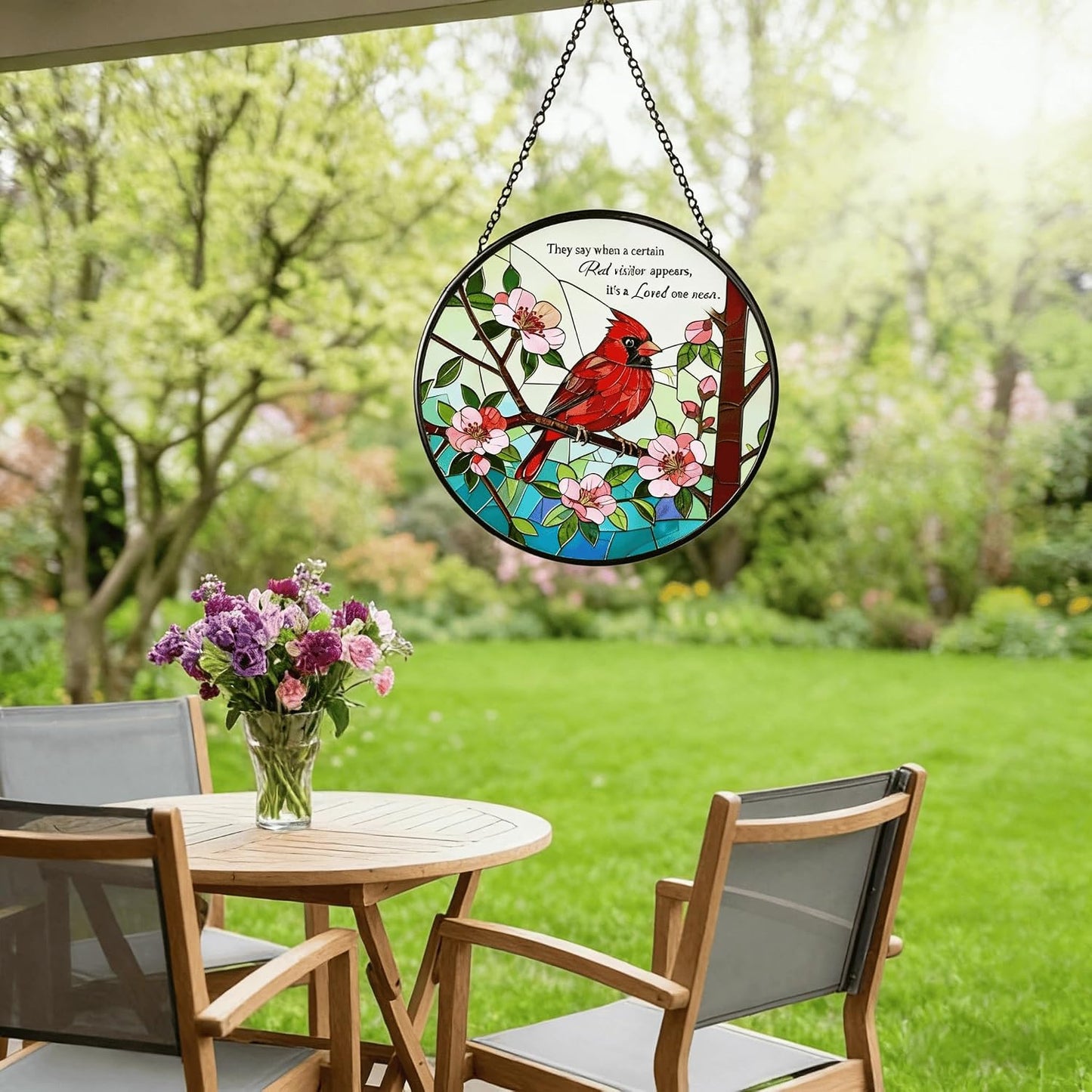 Atrapasoles colgar vitral 7.8pulg decoración regalo