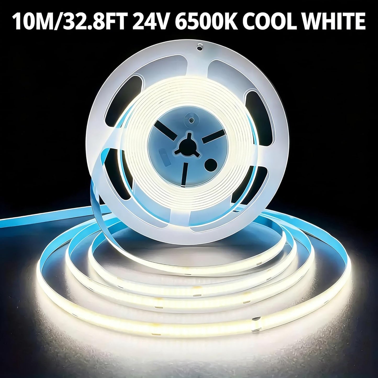 Tira LED flexible 32.8pies 480LED/M blanco frío 24V
