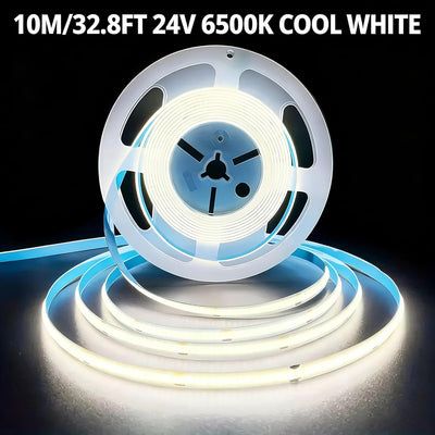 Tira LED flexible 32.8pies 480LED/M blanco frío 24V