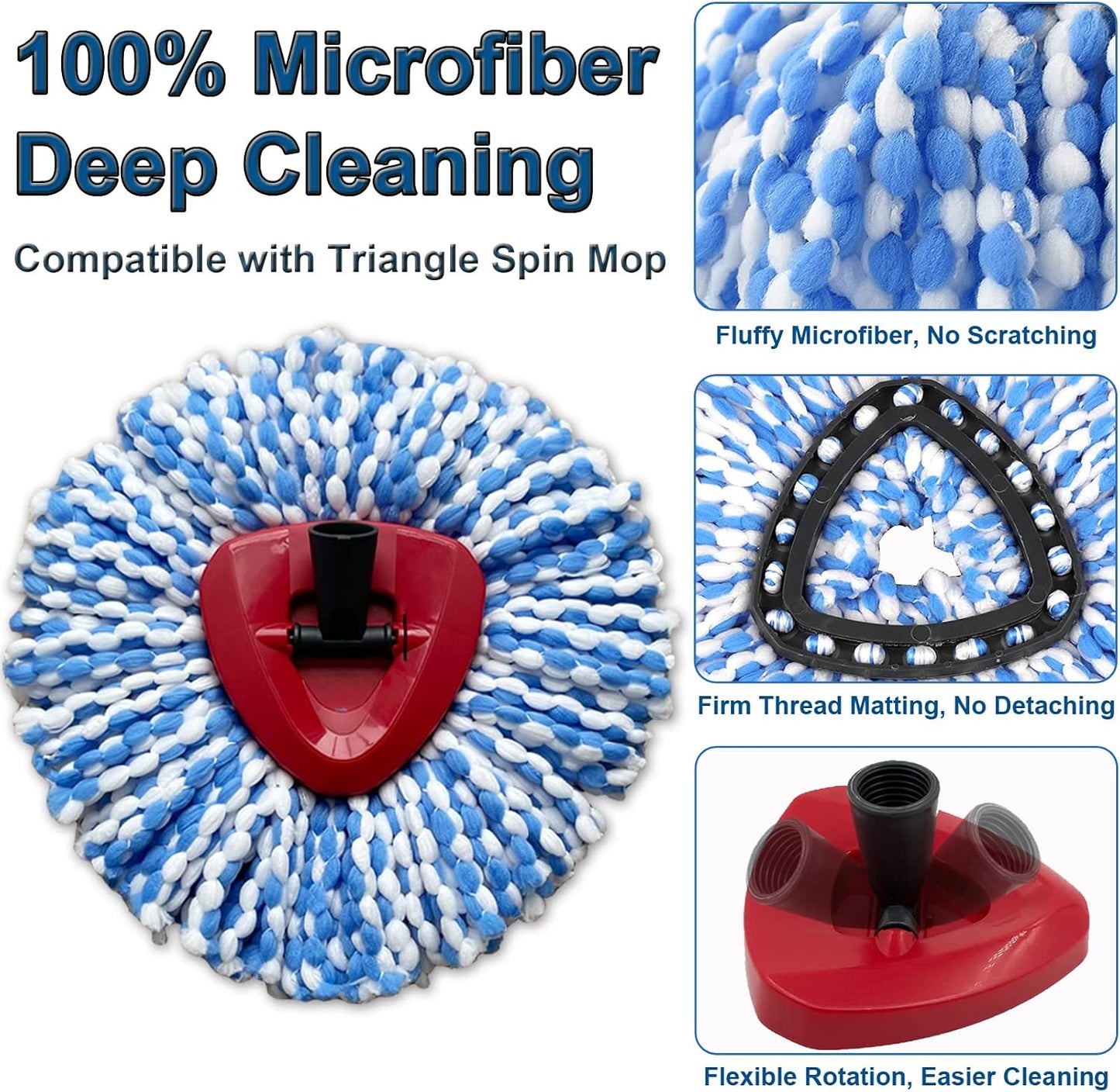 3 Pzas Cabezal Mopa Cedro Microfibra Absorbente