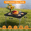 Mantel cuadrado elástico 34x34pulg negro para mesas y eventos
