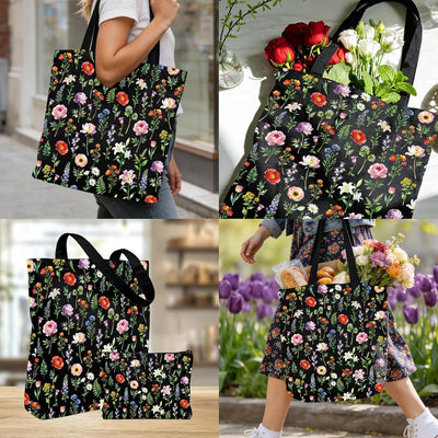 Paquete de 2 bolsas de lona con cremallera para maquillaje reutilizable