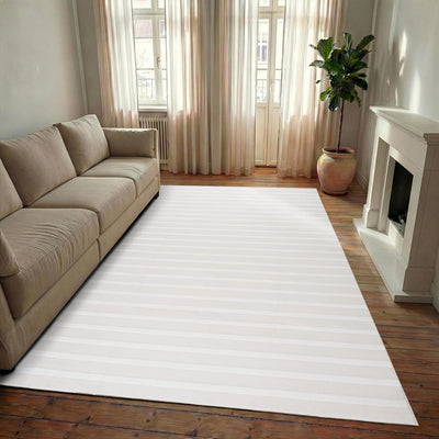 Alfombras 8x10ft para sala dormitorio lavable Oeko-TEX crema