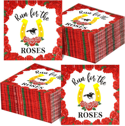 100 Pzas Servilletas Derby para Fiesta Caballos