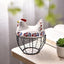 Cesta de cerámica para huevos con capacidad para 25 huevos diseño de pollo