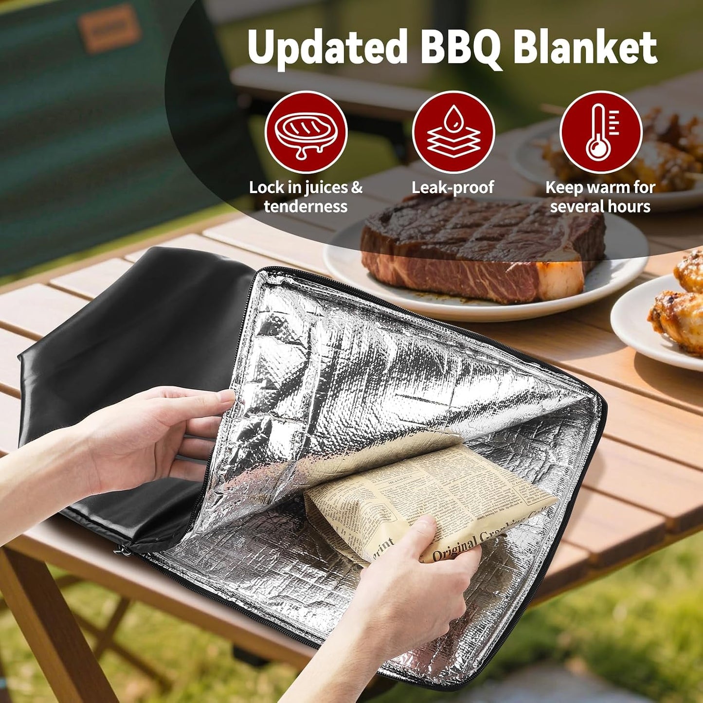 Manta barbacoa reutilizable para carne y aves asadas