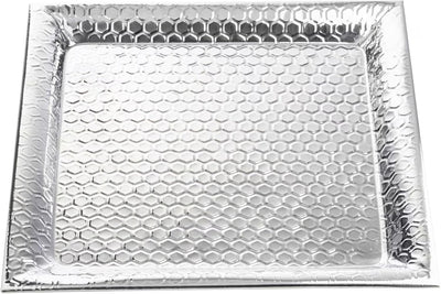 Bandeja cuadrada acero inox patrón panal 20x20pulg