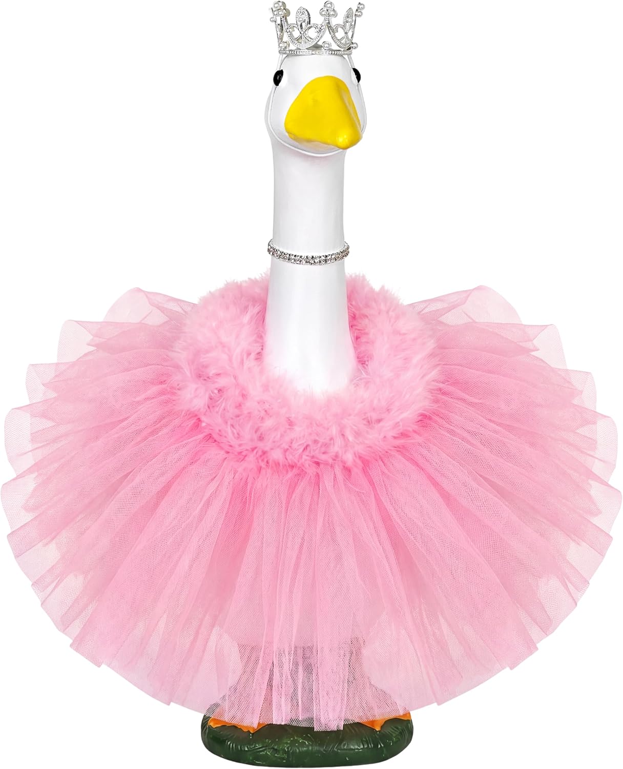 Disfraz cisne rosa para niña con tutú y corona para jardín