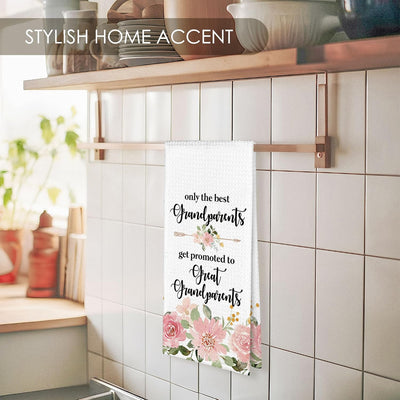Toalla cocina regalo embarazo texto inglés rosa 16x24pulg