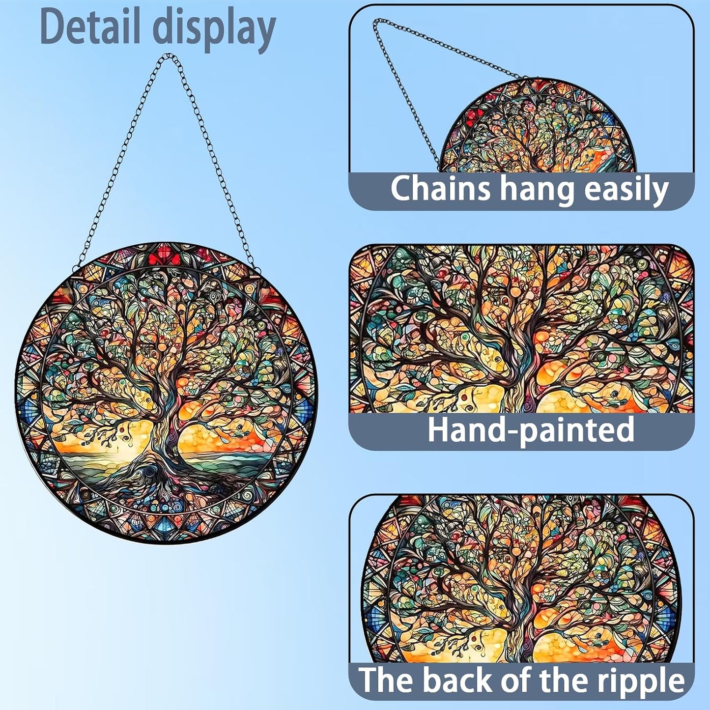 Atrapasoles Árbol de la Vida para Ventanas Interior/Exterior