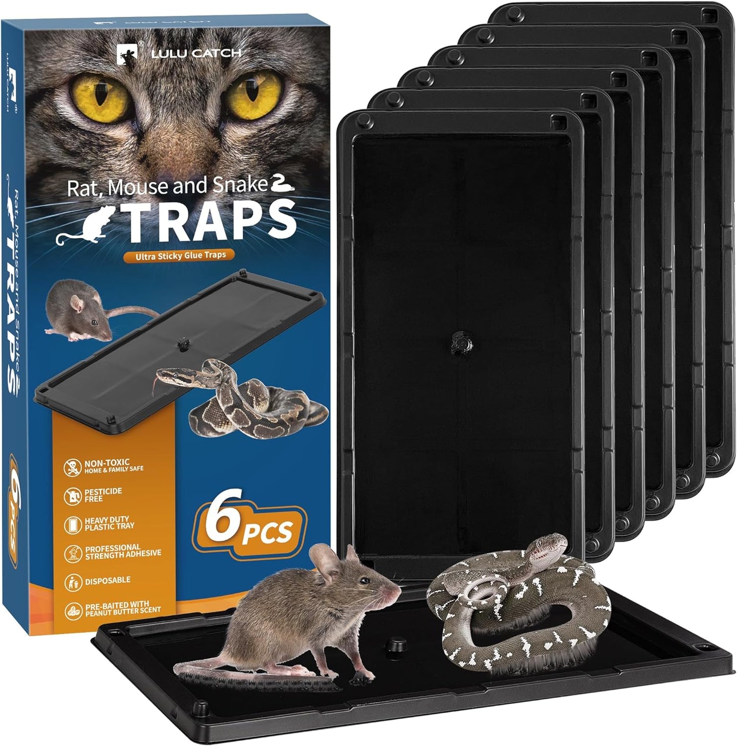 Trampas pegamento grandes para ratones hogar 6 pzas