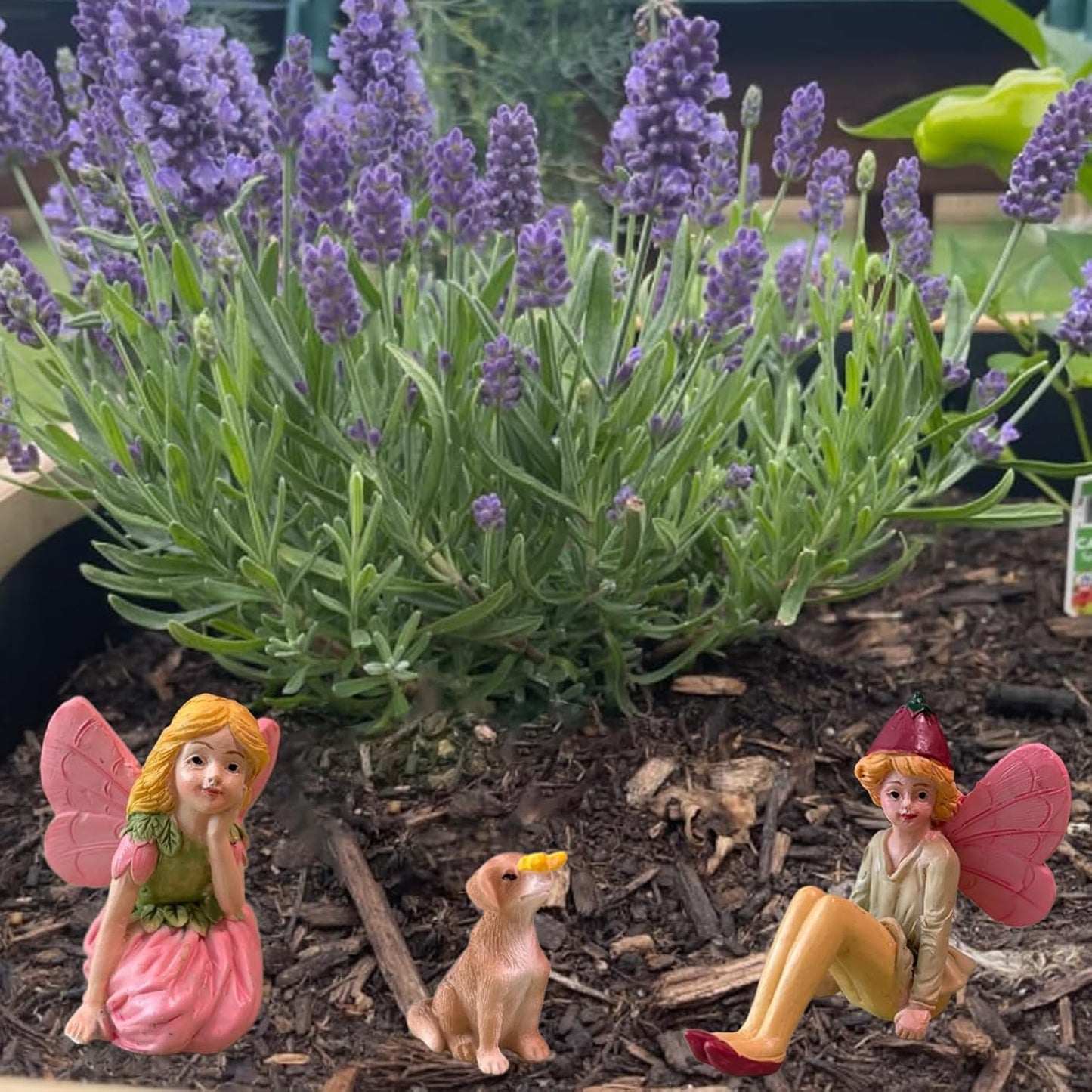 Hadas en miniatura para jardín y niños