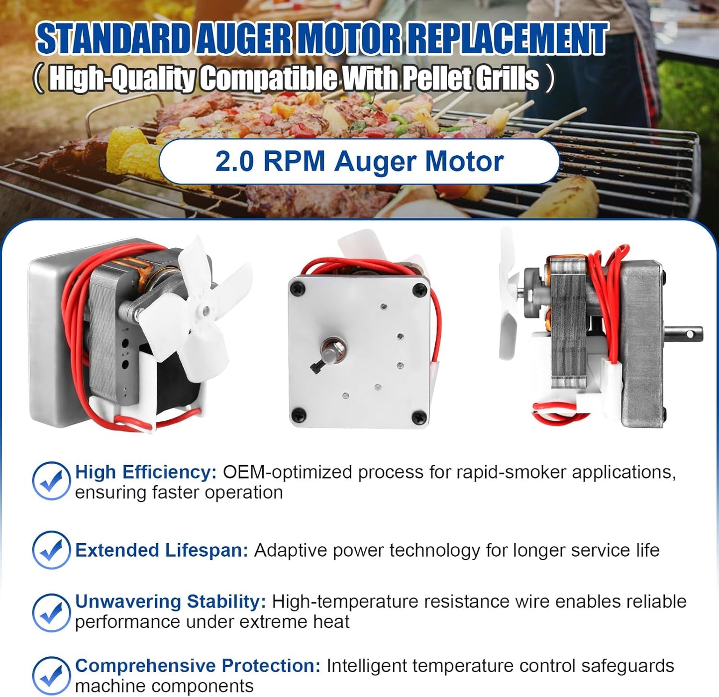 Kit repuesto parrilla motor barrena encendedor ventilador