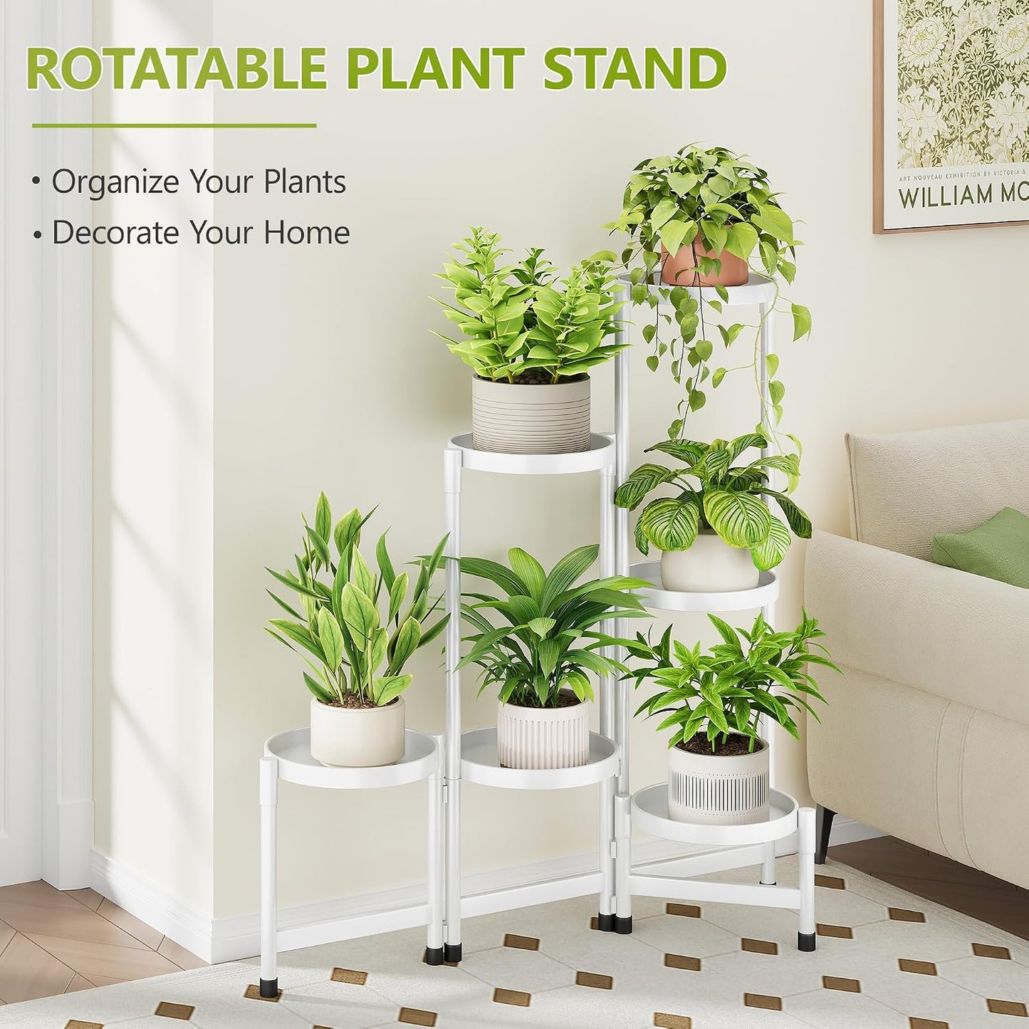Soporte plantas 6 niveles interior y exterior estante esquina