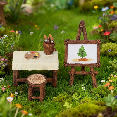 Mini banco decoración jardín de hadas