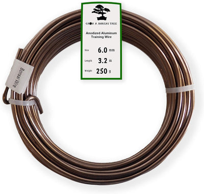 Alambre anodizado aluminio 6.0mm para bonsái 3.2m