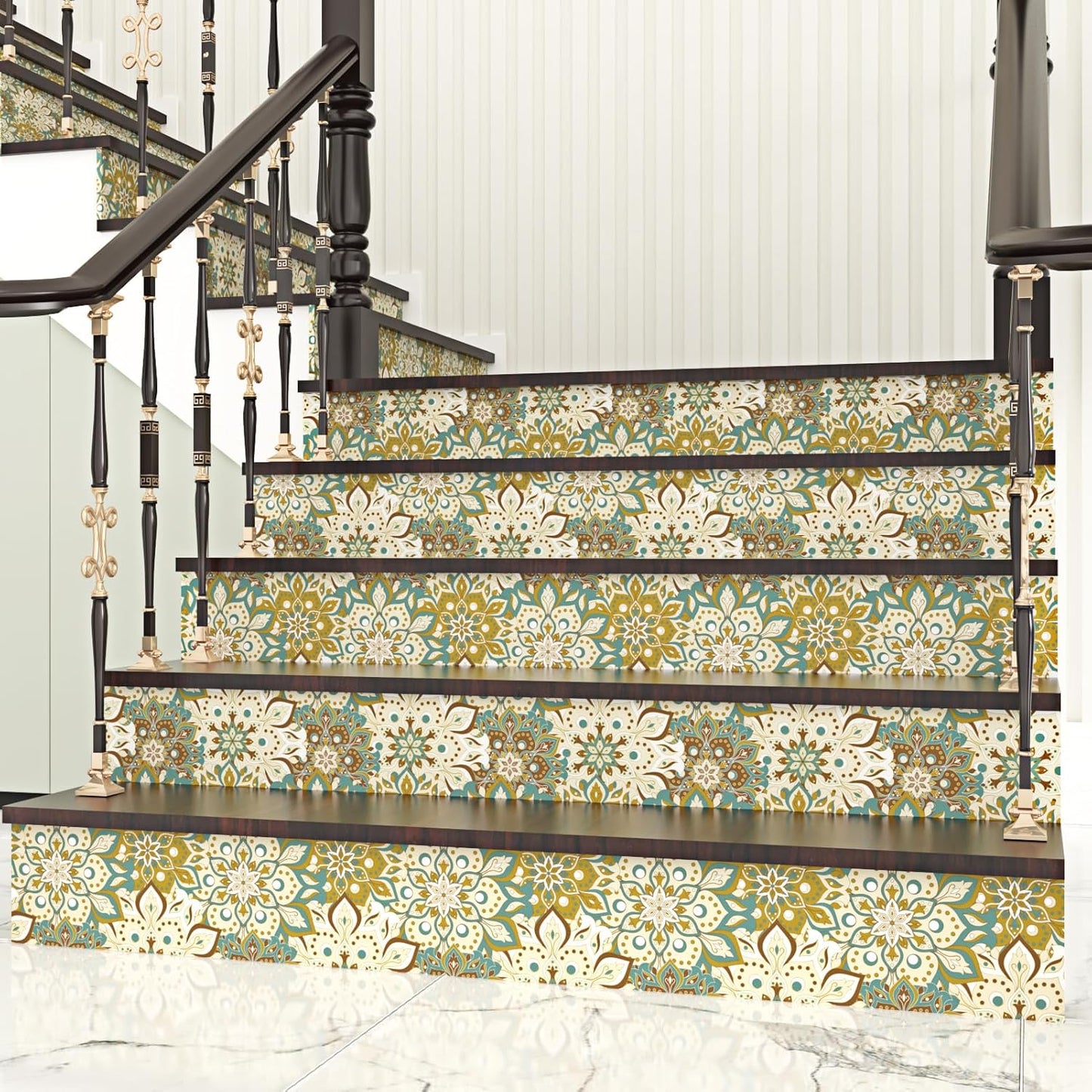 Papel tapiz botánico floral autoadhesivo impermeable