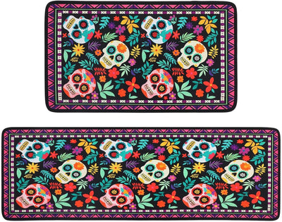 Juego de 2 tapetes de cocina mexicanos Cinco de Mayo 47 x 16 antideslizantes