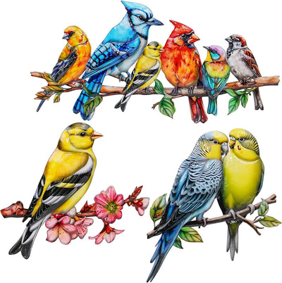 Escultura pájaros 3D para pared jardín interior y exterior