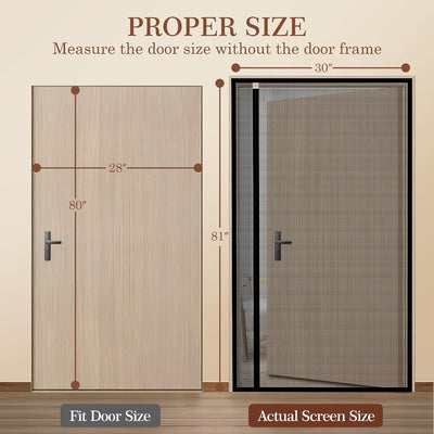 Puerta mosquitera magnética 28x80pulg malla poliéster