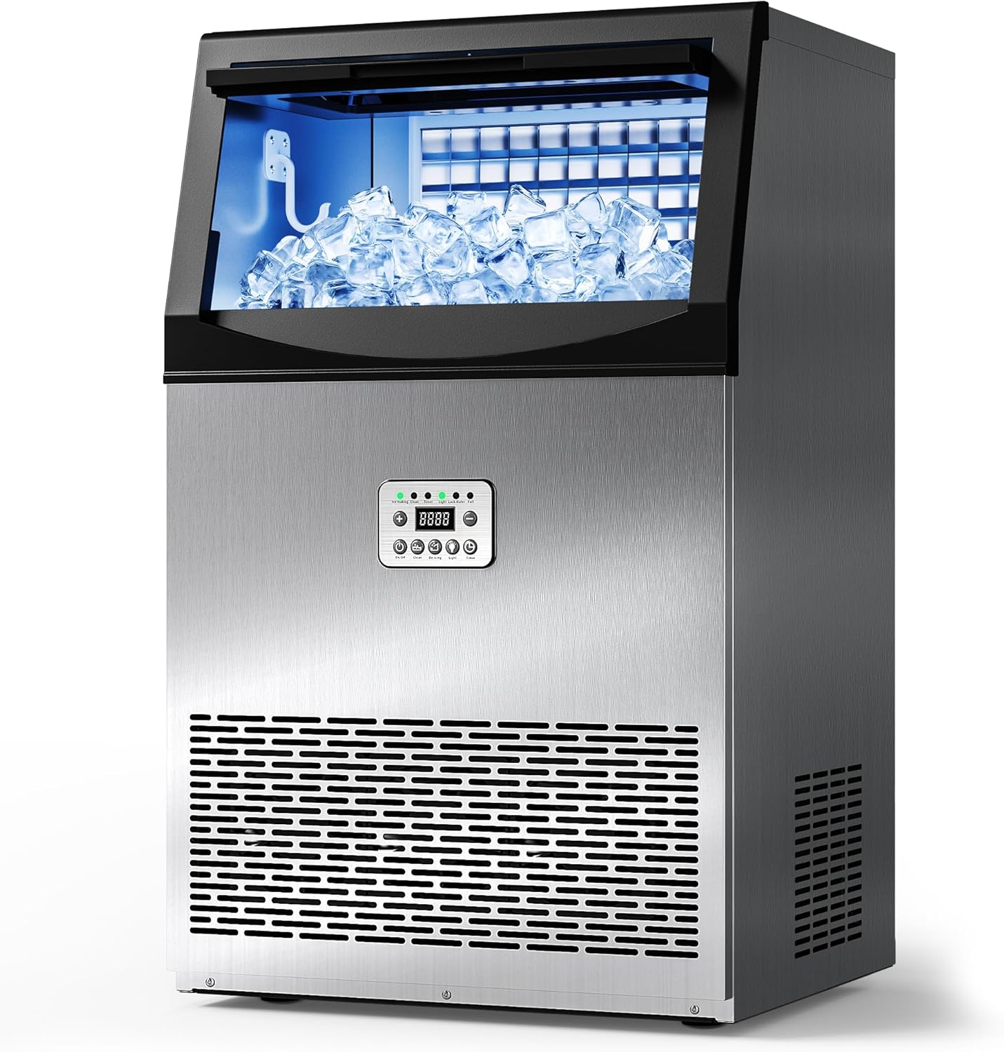 Máquina hielo 110lb/24h almacenamiento 33lb auto y hogar