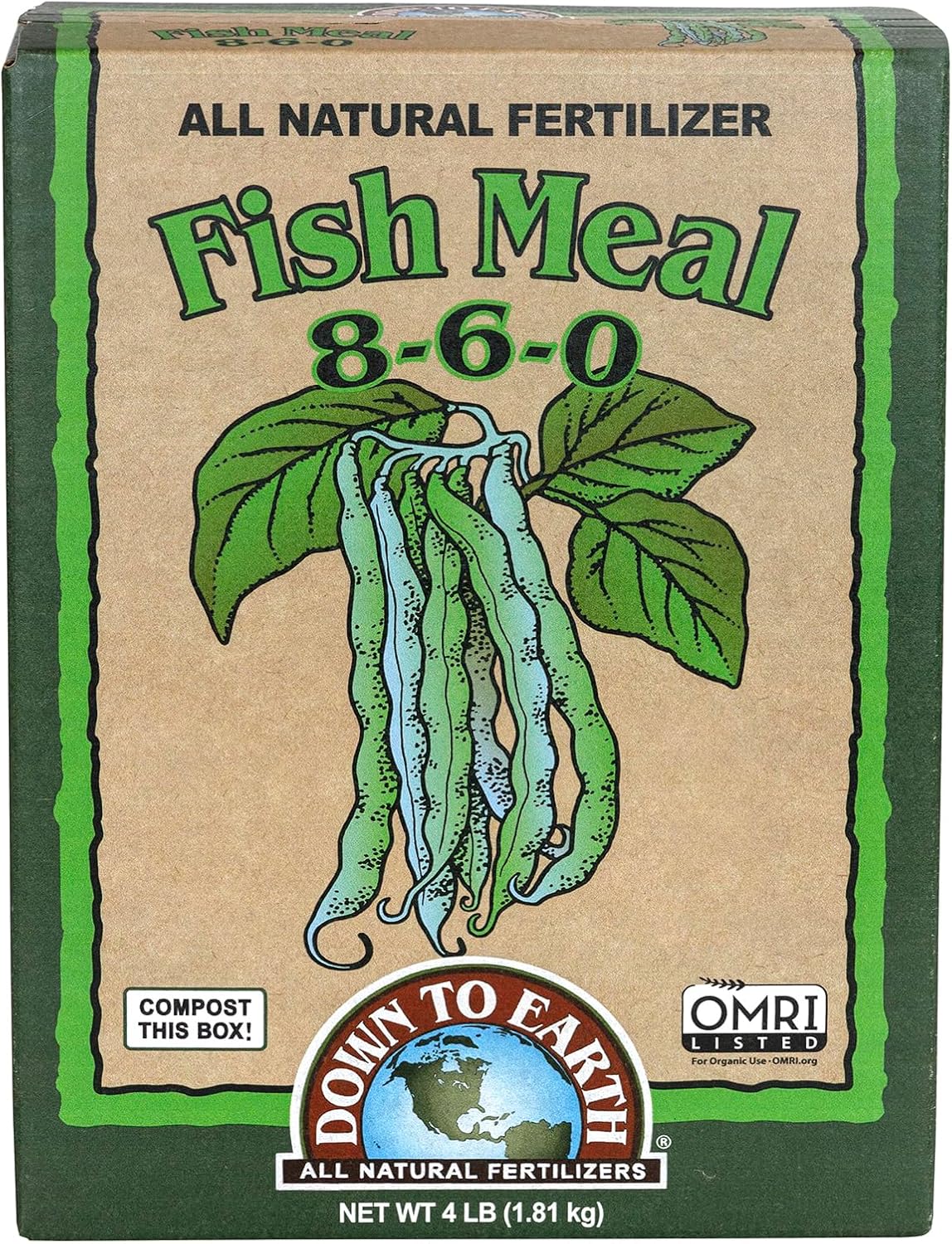 Fertilizante natural de pescado 8-6-0 OMRI