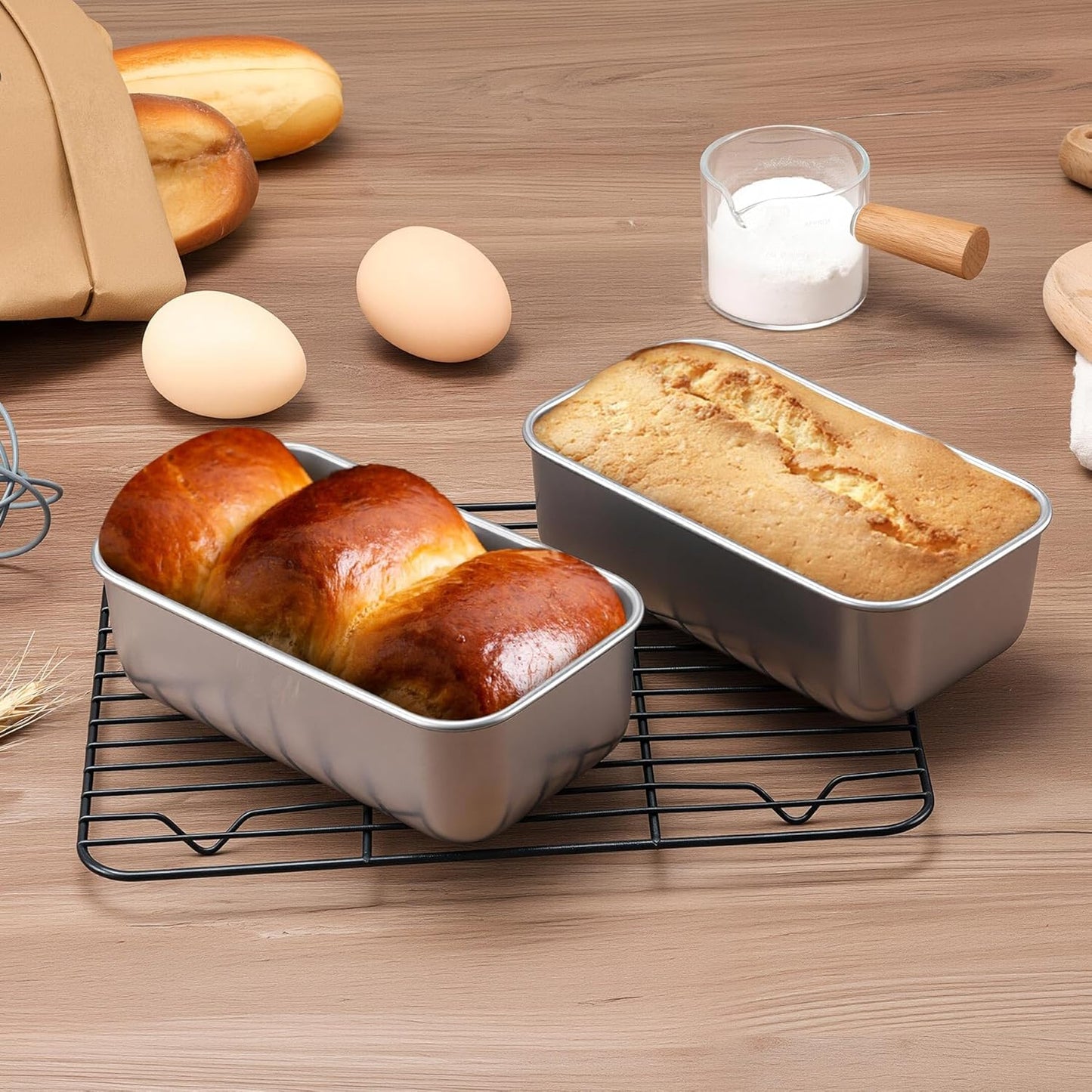 Pack 24 Moldes Acero Inox Pan 6.3x3.5pulg