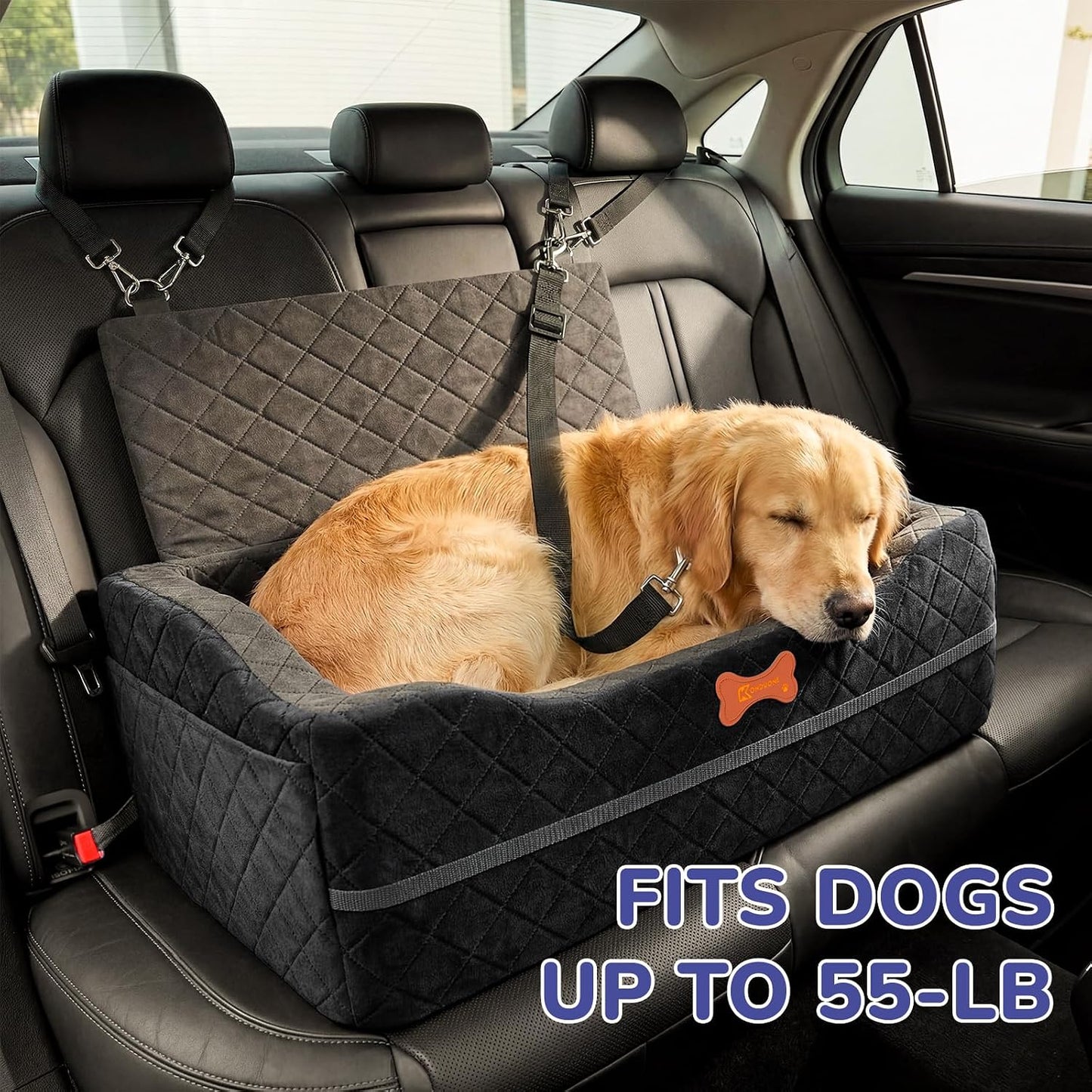 Asiento perro elevado ISOFIX 4pulg espuma viscoelástica lavable