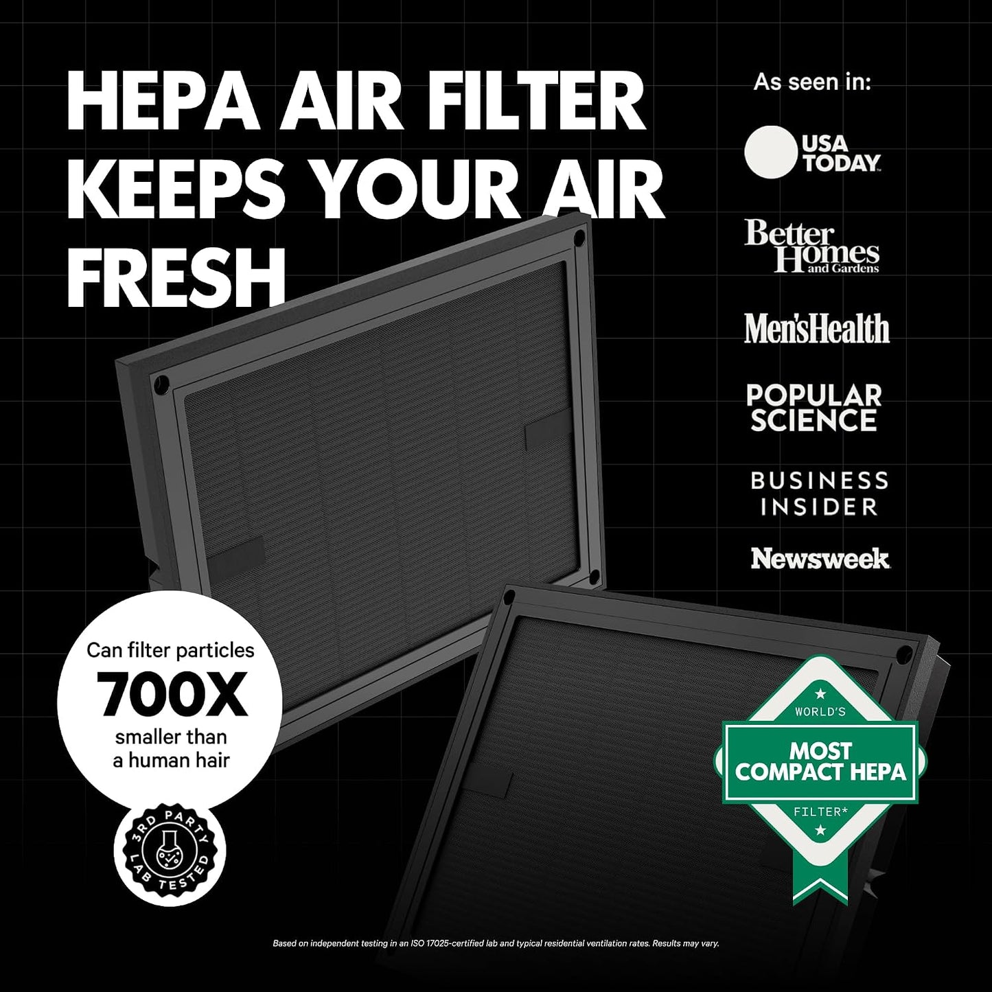 Filtro HEPA 100i 3 capas 99.9% polen CarbonTech