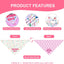 Bandana perros medianos y grandes confeti blanco y rosa