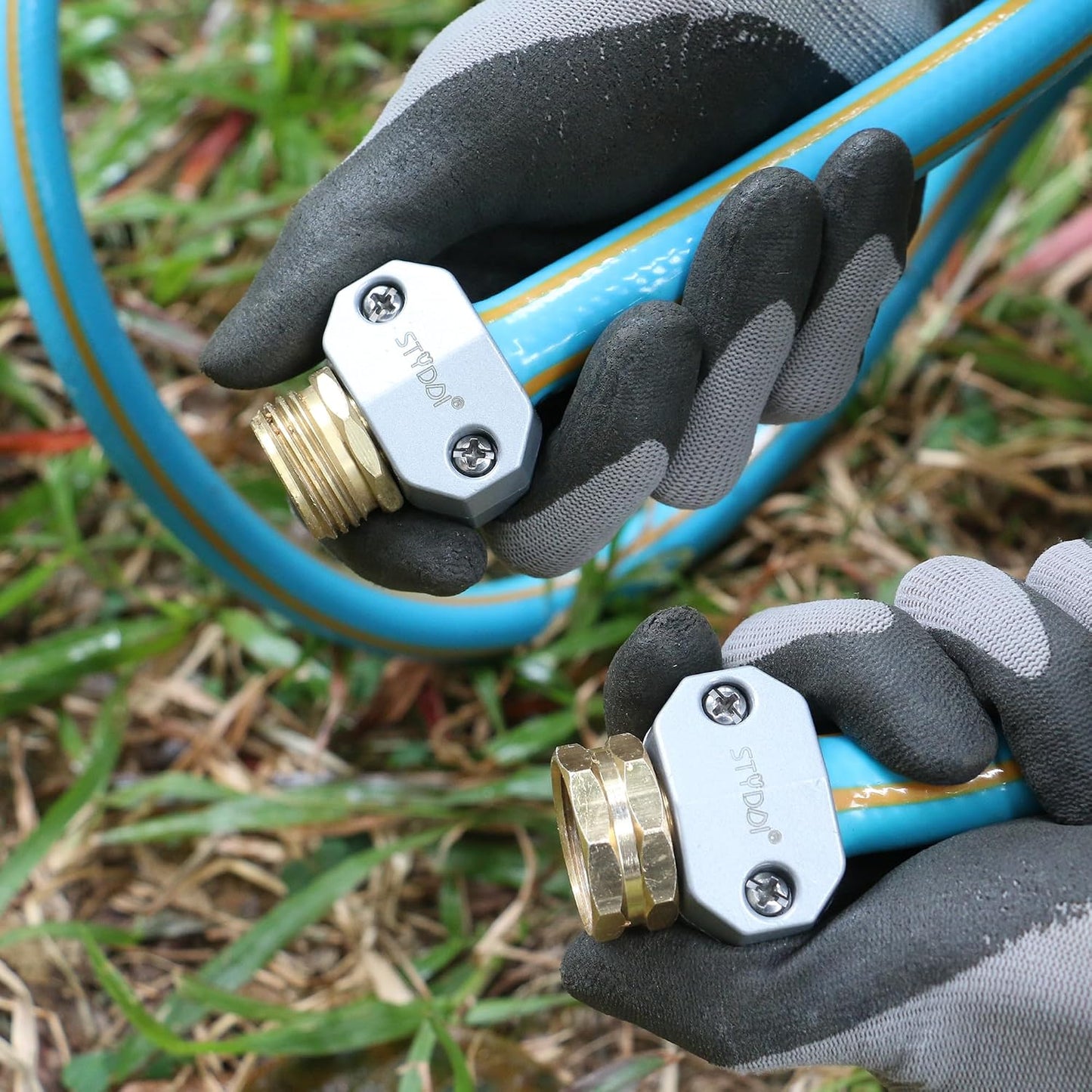 Conector manguera jardín aluminio 5/8-3/4 pulg 2