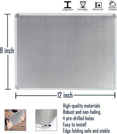 Letrero metal Beware Dog 12x8pulg