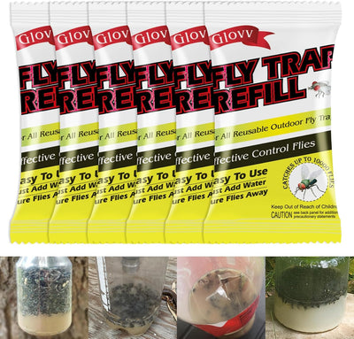 6 Pzas Cebo Moscas 1.06oz para Trampas Reutilizables