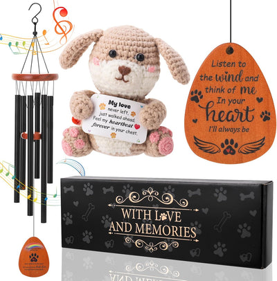 Campanilla viento regalo mascotas 26pulg con muñeca ganchillo