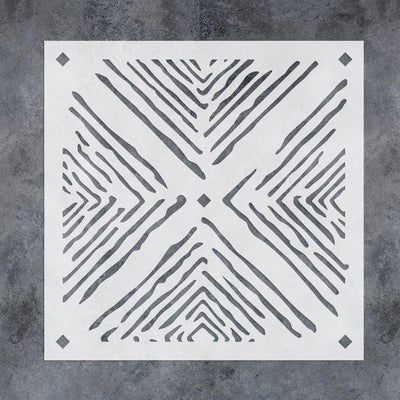Plantilla geométrica abstracta 12x12pulg reutilizable para pintura