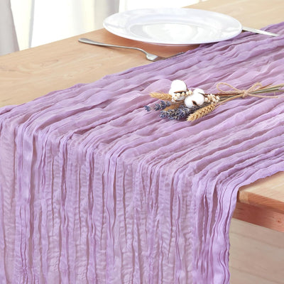 Camino mesa estopilla morado 35x120pulg set 3 para baby shower boda