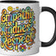 Taza Cerámica Inspiradora para Docente Negro/Blanco