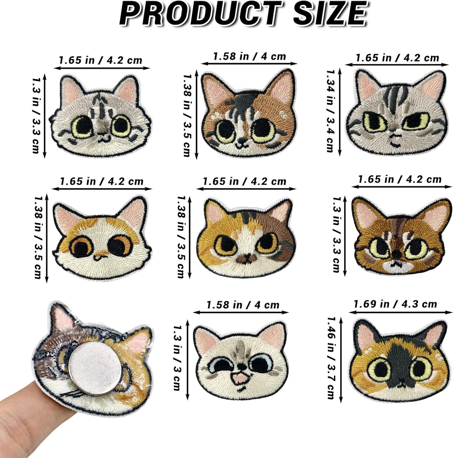 8 imanes gato para nevera taquilla pizarra decoración