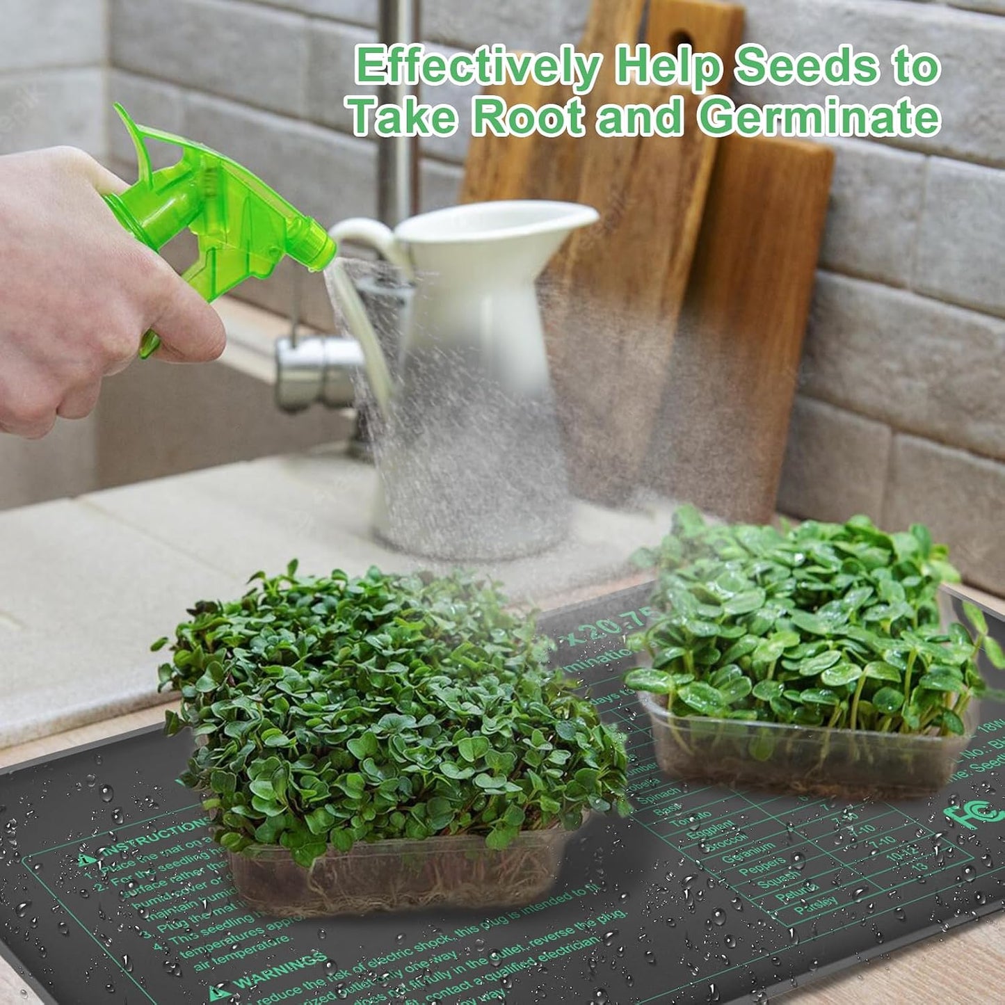 Alfombrilla térmica para hidropónico germinación 10x
