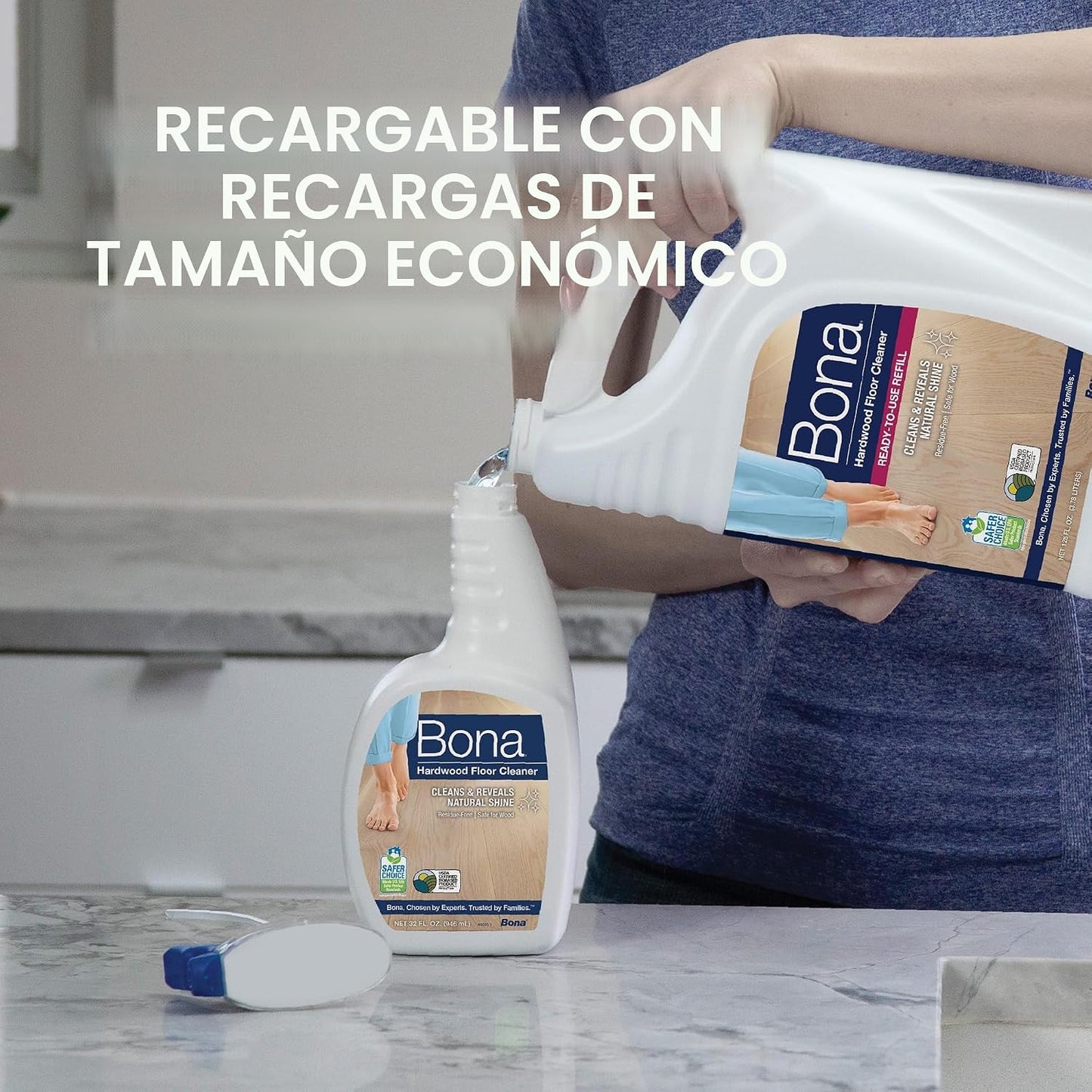 Spray limpiador suelos madera 32oz sin residuos