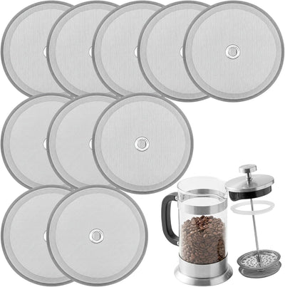 10 Filtros Premsa Francesa Acero Inox 4pulg 34oz