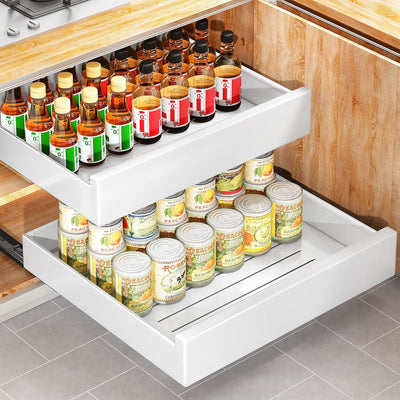 Organizador gabinete extraíble con adhesivo nano cajón deslizante