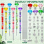 Set 6 estacas jardín con cuentas tapón cristal color clásico