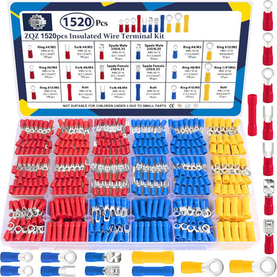 Kit conectores crimpado cable aislados surtidos