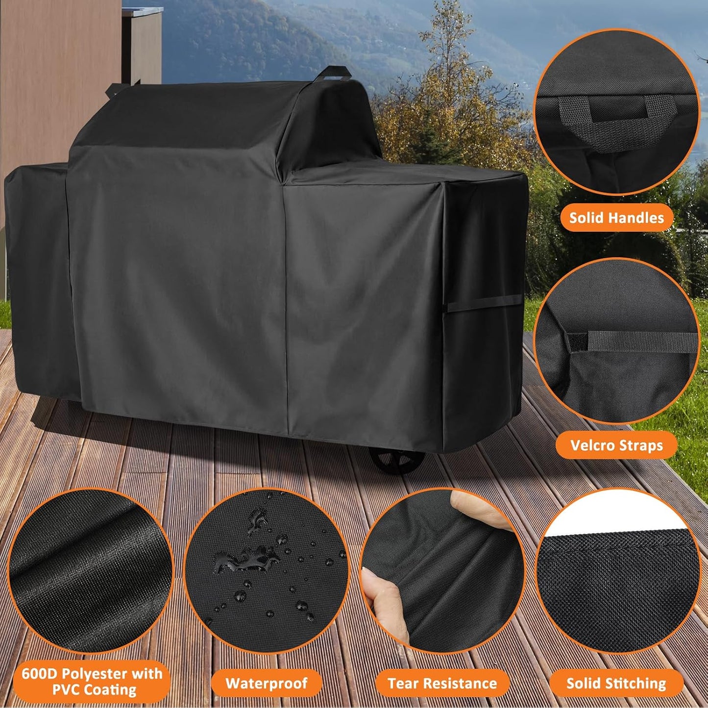 Cubierta parrilla Traeger 600D resistente agua