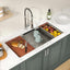 Fregadero cocina montaje inferior 39x19pulg cuenco grande