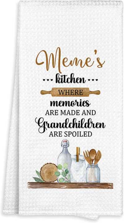 Toalla de cocina de microfibra 16 x 24 pulgadas decorativa para abuela