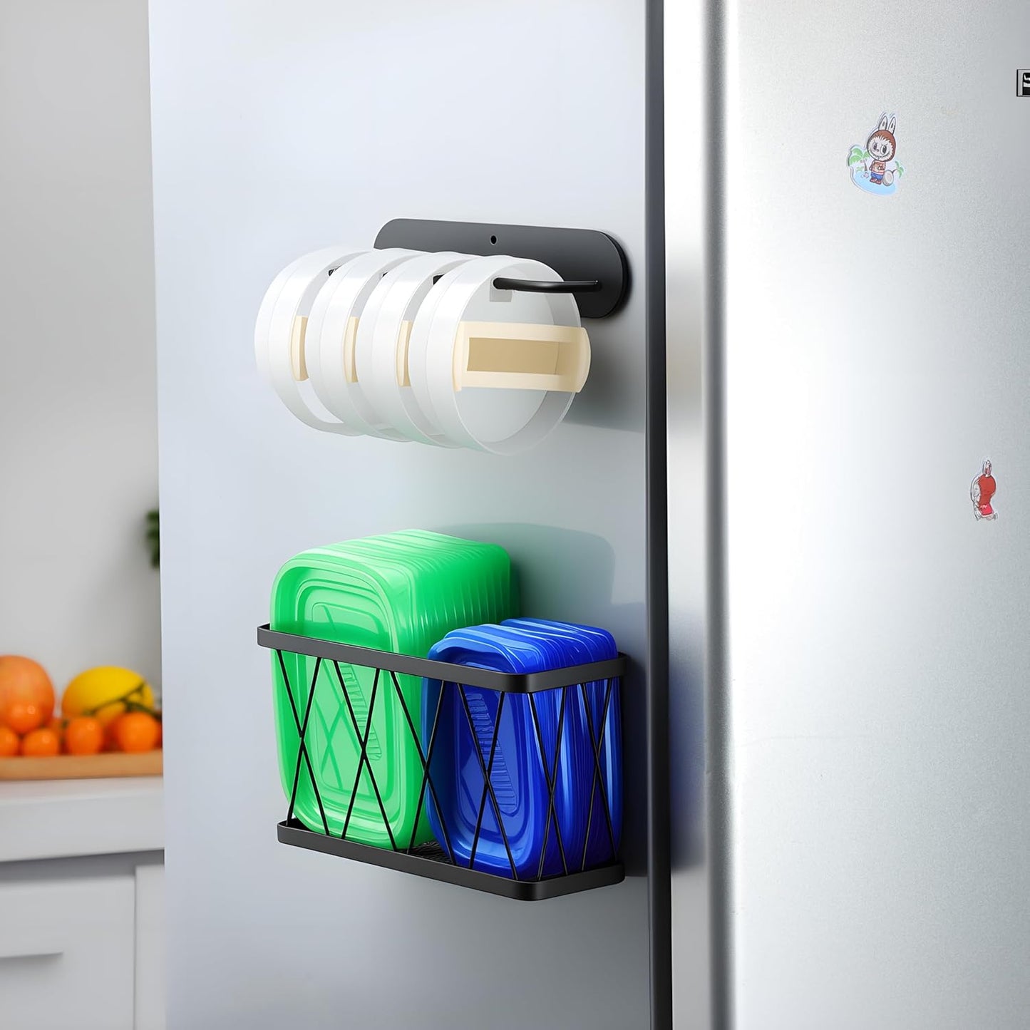 Tapas magnéticas Tupperware para nevera sin taladrar negro